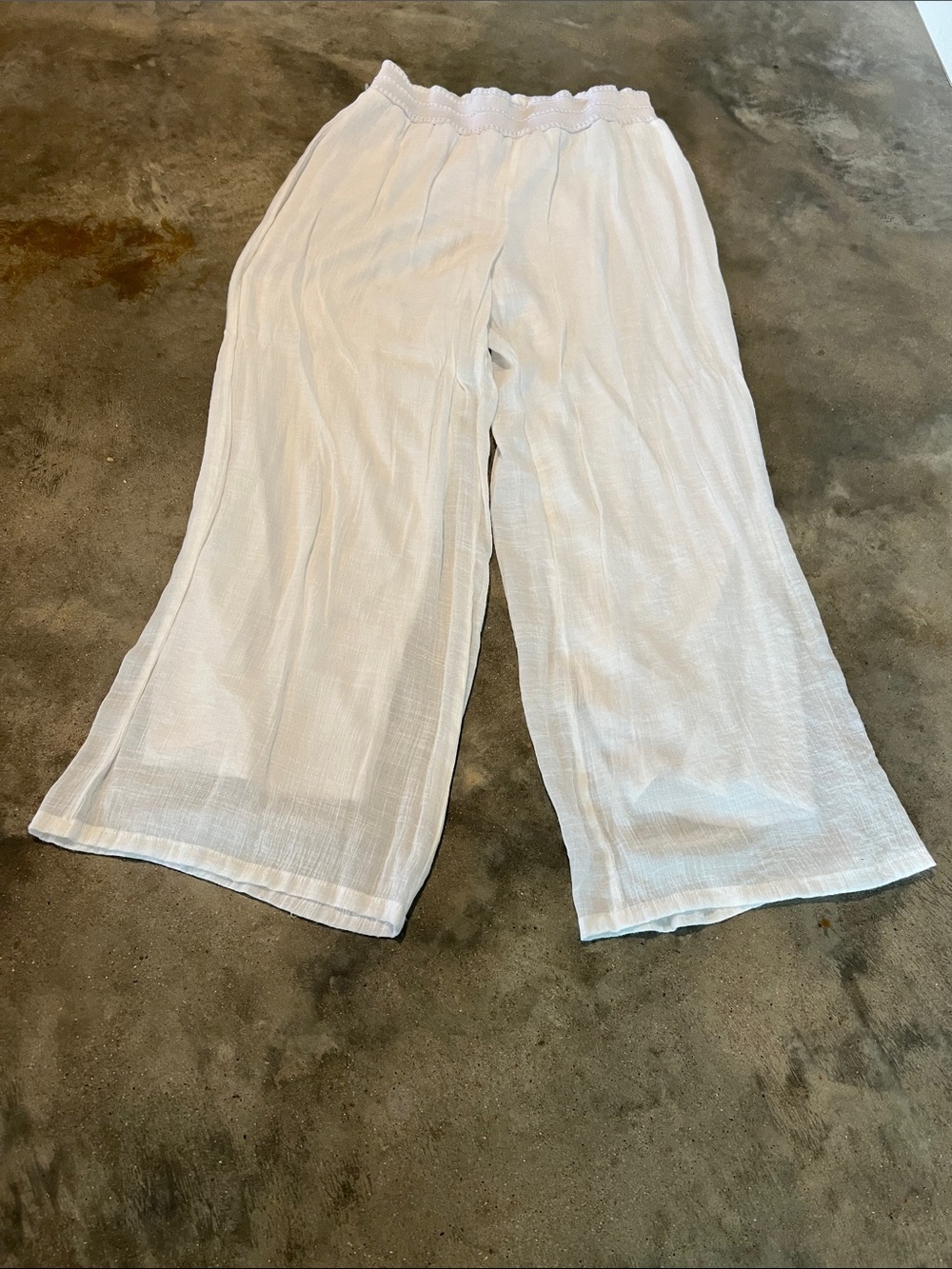 Apt. 9 White Wide-Leg Lightweight Pants